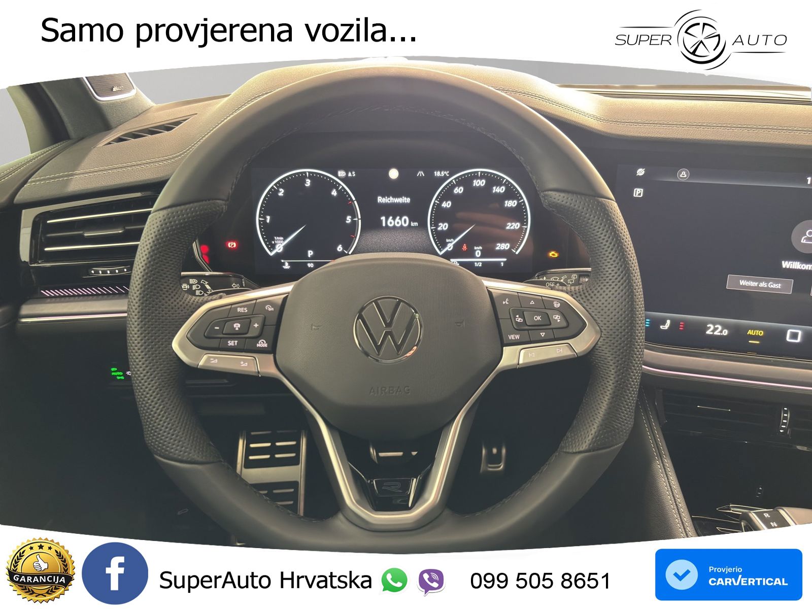 Volkswagen Touareg 3.0 V6 TDI (286 KS) 4MOTION Tiptronic ZRAČNI+ACC+GR SJED+KAM+PANO