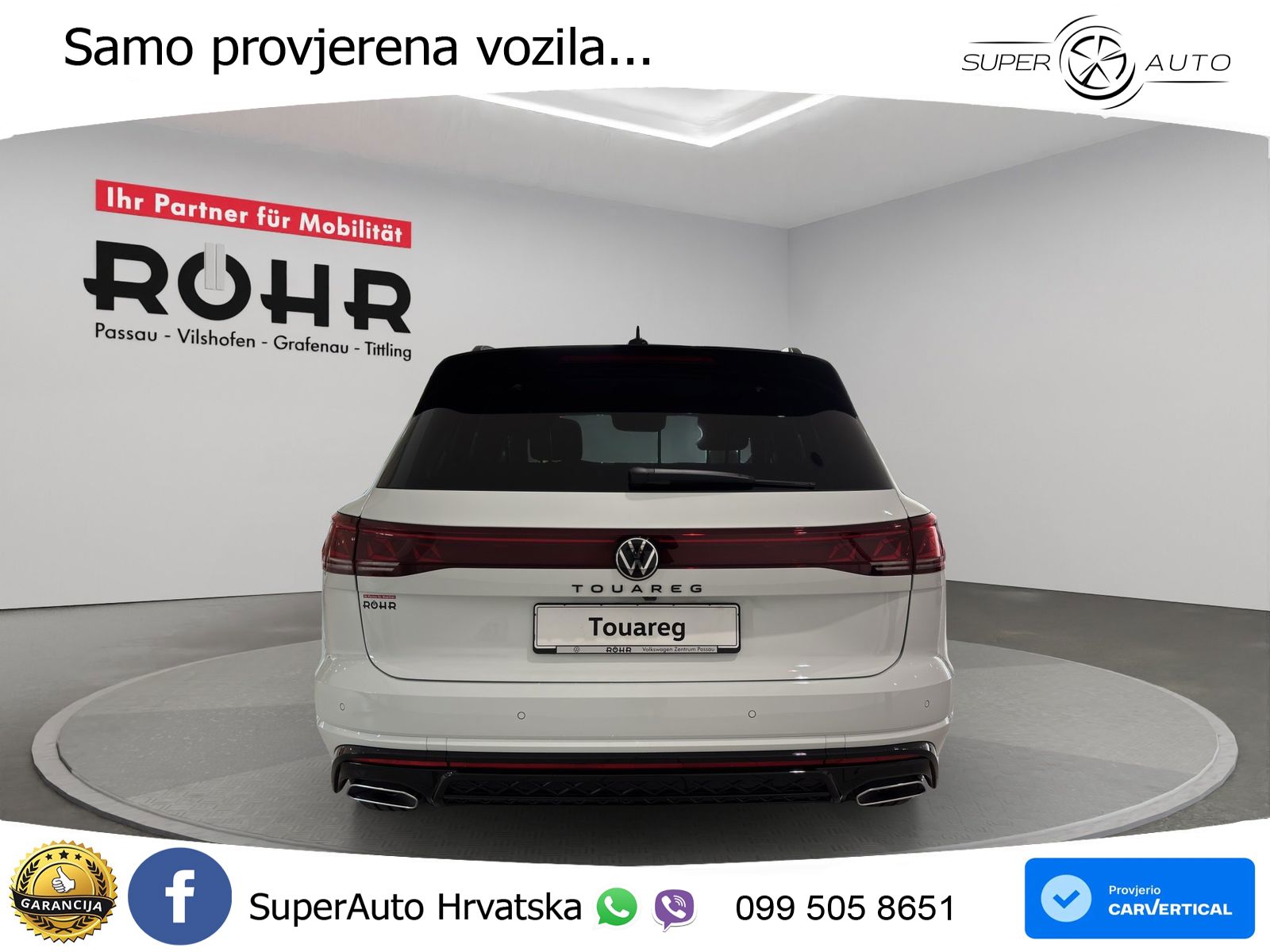 Volkswagen Touareg 3.0 V6 TDI (286 KS) 4MOTION Tiptronic ZRAČNI+ACC+GR SJED+KAM+PANO