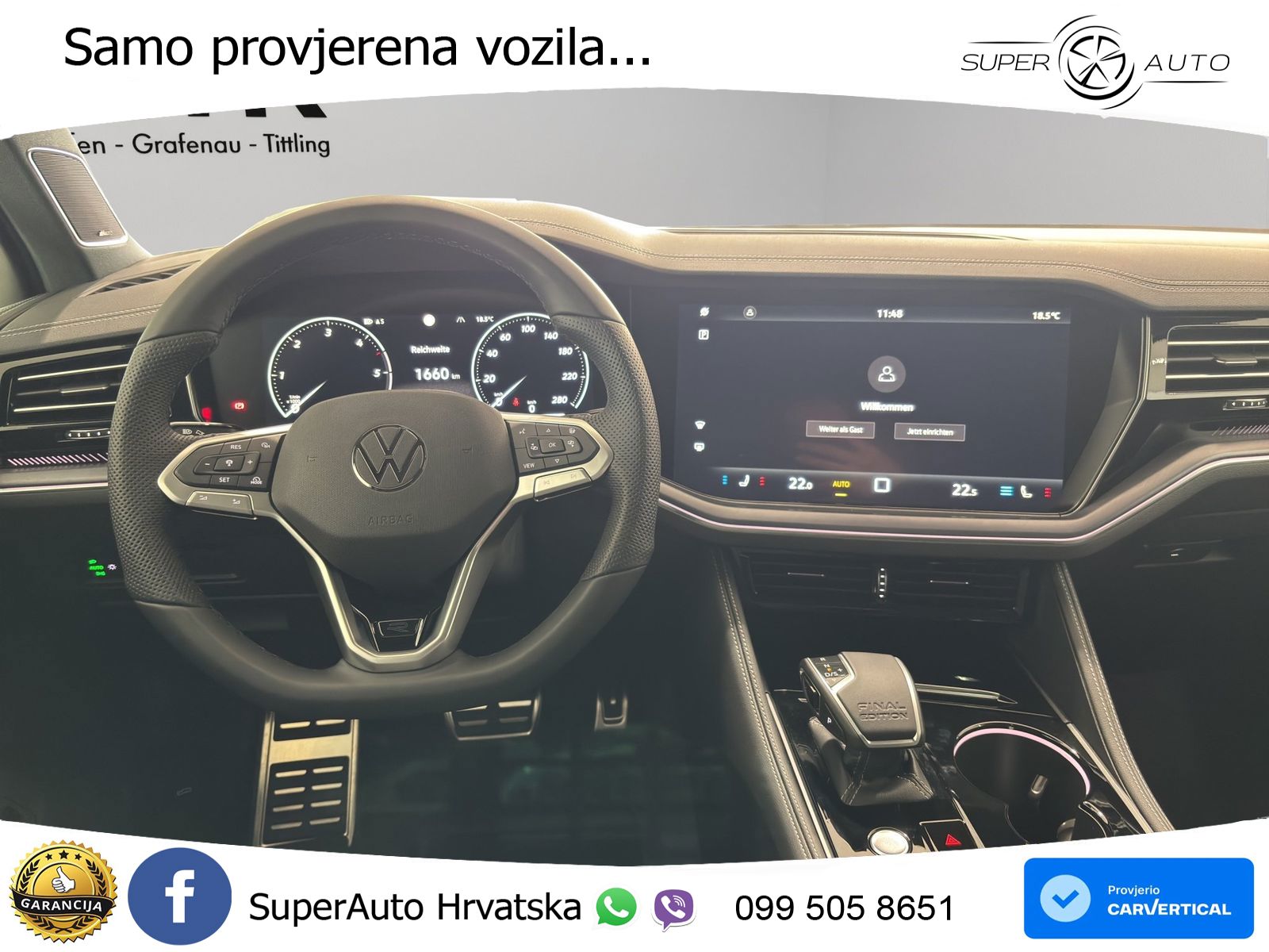 Volkswagen Touareg 3.0 V6 TDI (286 KS) 4MOTION Tiptronic ZRAČNI+ACC+GR SJED+KAM+PANO