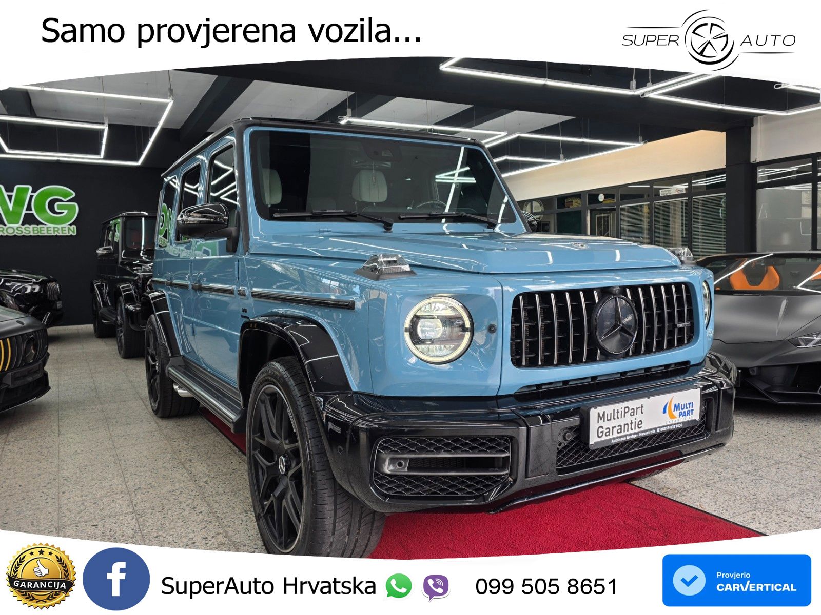 Mercedes AMG G 63 Long V8 (585 KS) 4MATIC 9G-TRONIC AMG SPEEDSHIFT TCT LED+GR SJED+ACC