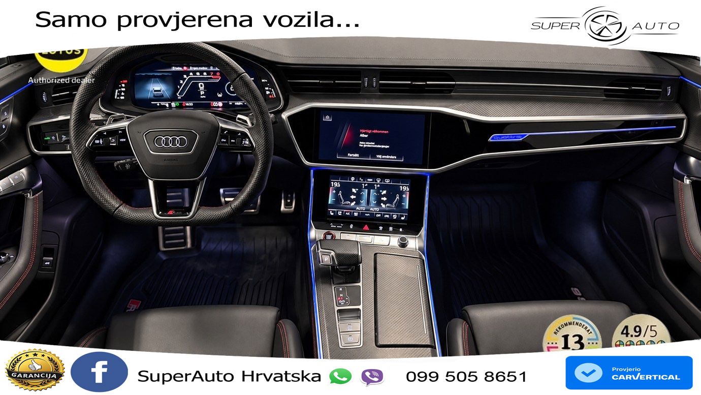 Audi RS6 Avant 4.0 TFSI V8 performance (630 KS)  quattro tiptronic ACC+HEAD+4xGR SJED+360+PANO
