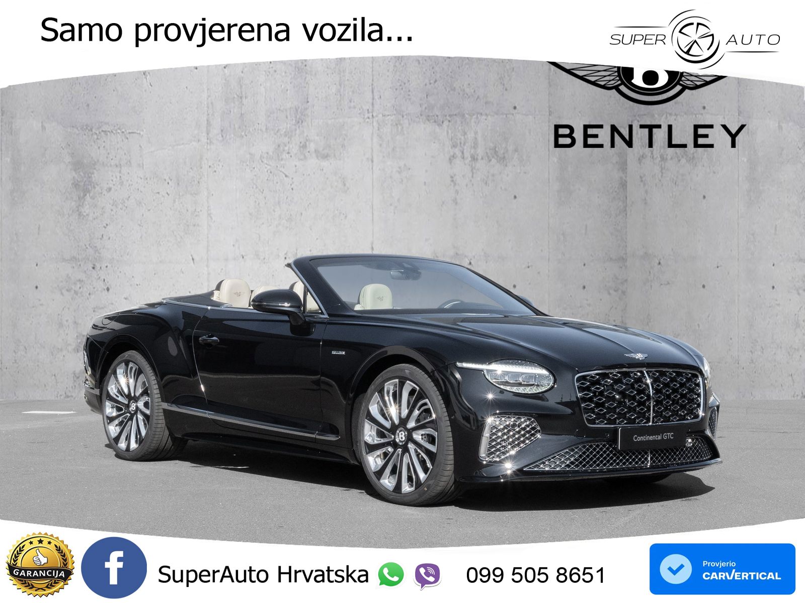 Bentley Continental GTC IV 4.0 V8 TFSi (782 KS) AWD DCT ZRAČNI+ACC+GR SJED+KAM