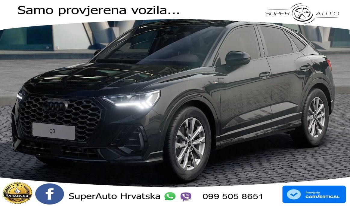 Audi Q3 Sportback 35 TDI (150 KS) S tronic S line LED+GR SJED+ACC
