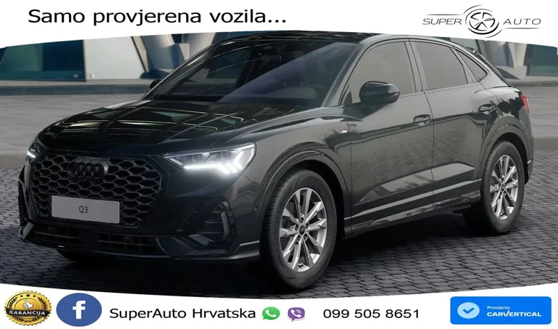 Audi Q3 Sportback 35 TDI (150 KS) S tronic S line LED+GR SJED+ACC