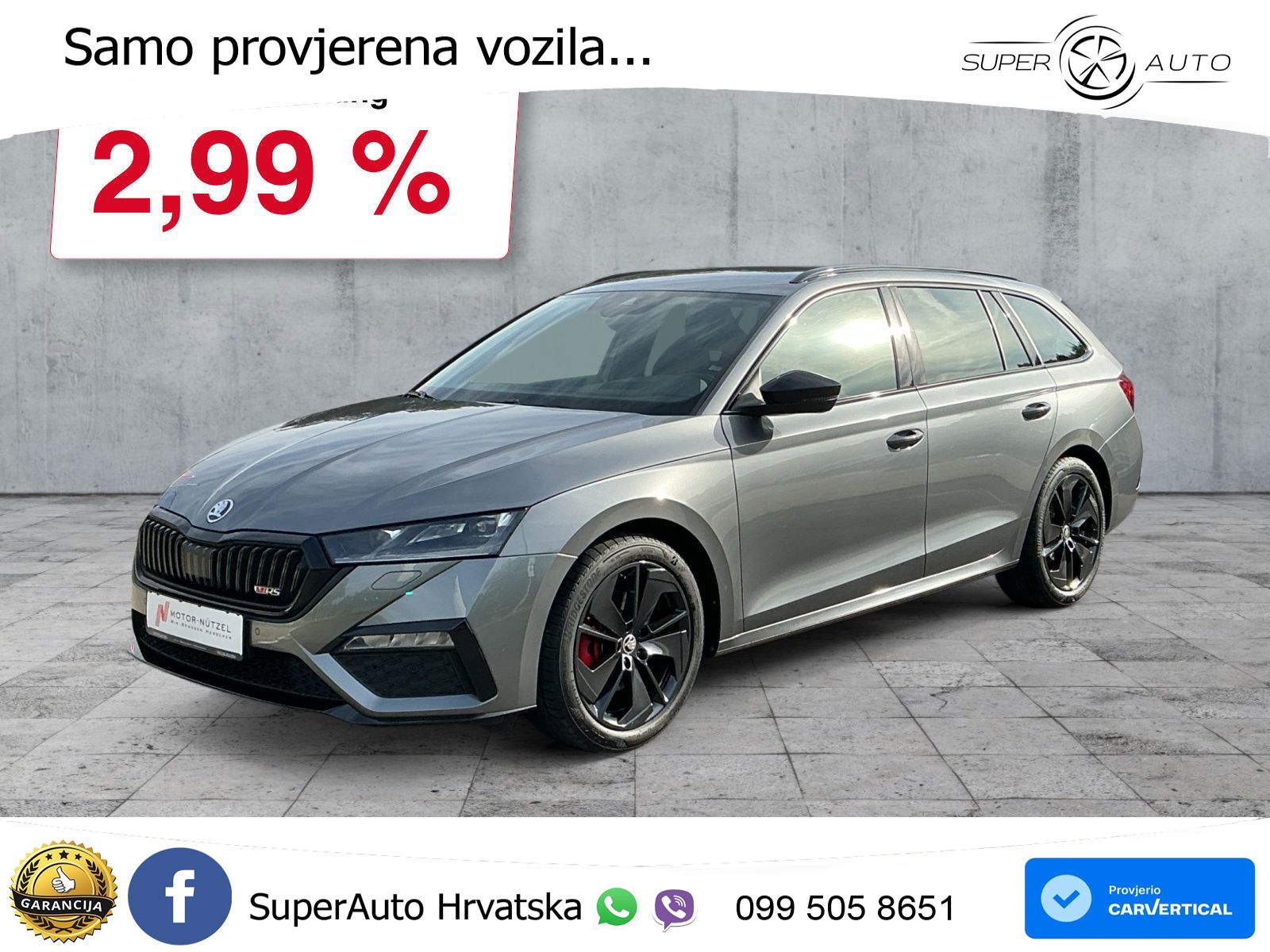 Škoda Octavia Combi RS 2.0 TDI (200 KS) DSG LED+GR SJED+ACC