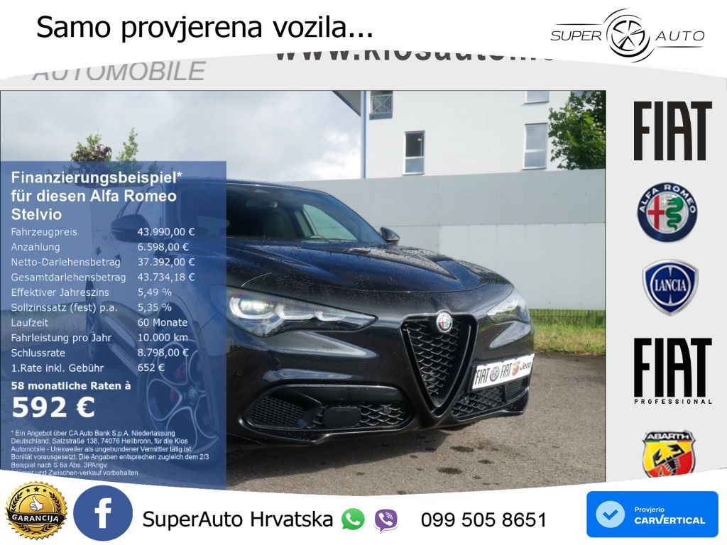 Alfa Romeo Stelvio 2.2 MultiJet II (210 KS) Q4 Automatic LED+GR SJED+ACC