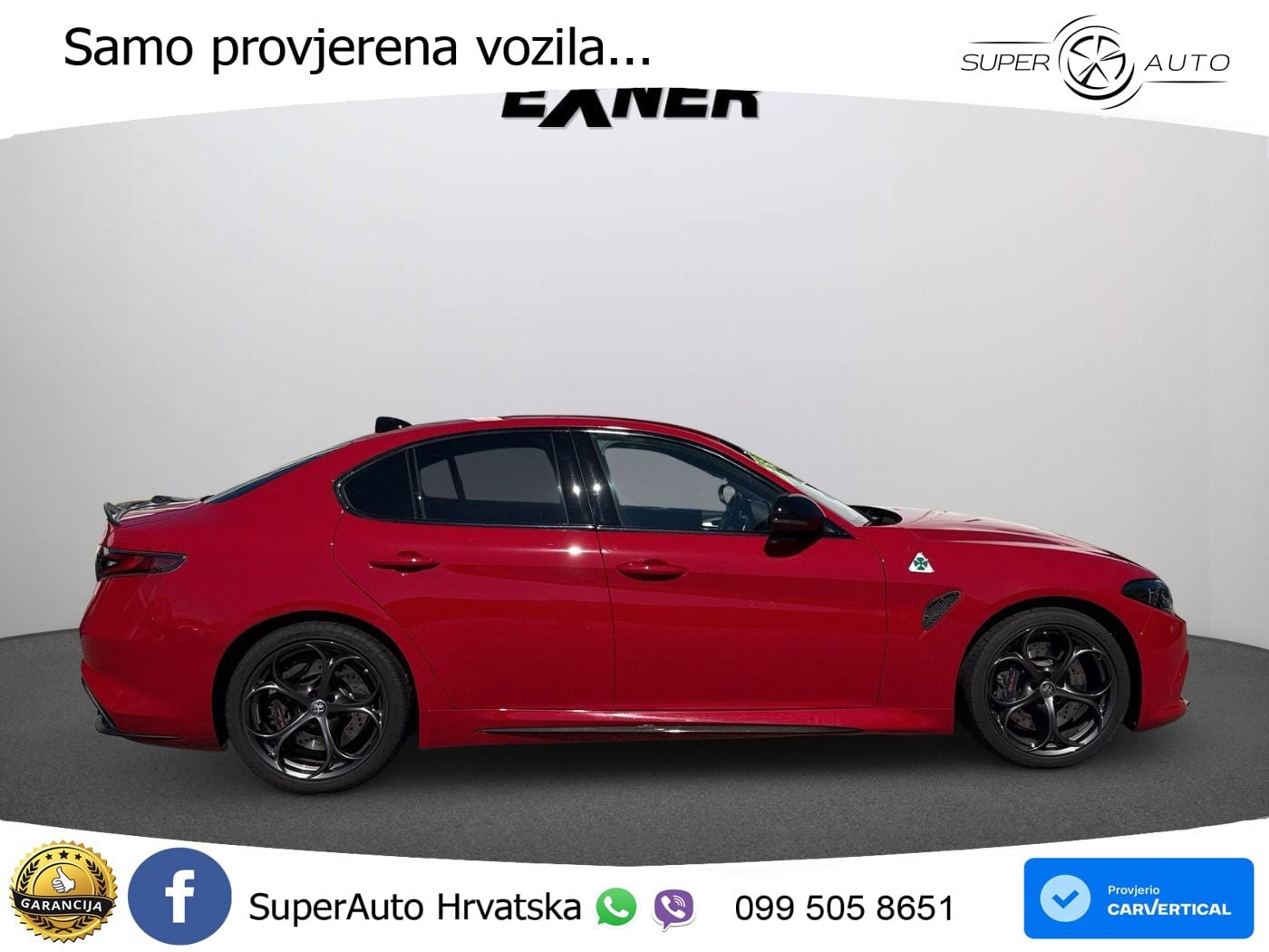 Alfa Romeo Giulia Quadrifoglio 2.9 V6 Bi-Turbo (520 KS) Automatic LED+GR SJED+ACC