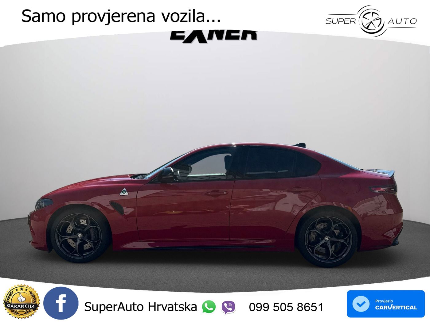 Alfa Romeo Giulia Quadrifoglio 2.9 V6 Bi-Turbo (520 KS) Automatic LED+GR SJED+ACC