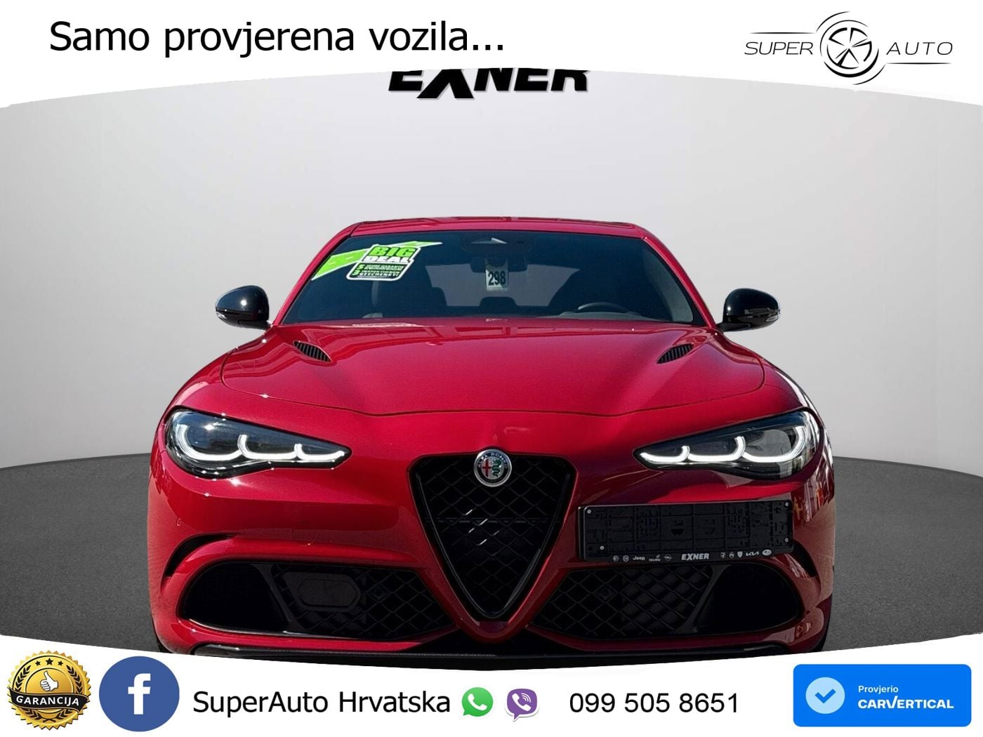 Alfa Romeo Giulia Quadrifoglio 2.9 V6 Bi-Turbo (520 KS) Automatic LED+GR SJED+ACC