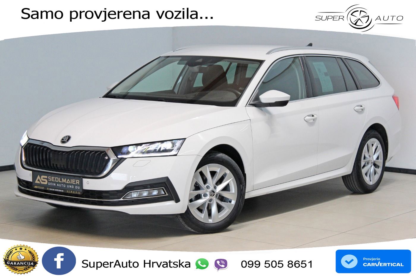 Škoda Octavia Combi 2.0 TDI (150 KS) DSG LED+GR SJED+ACC