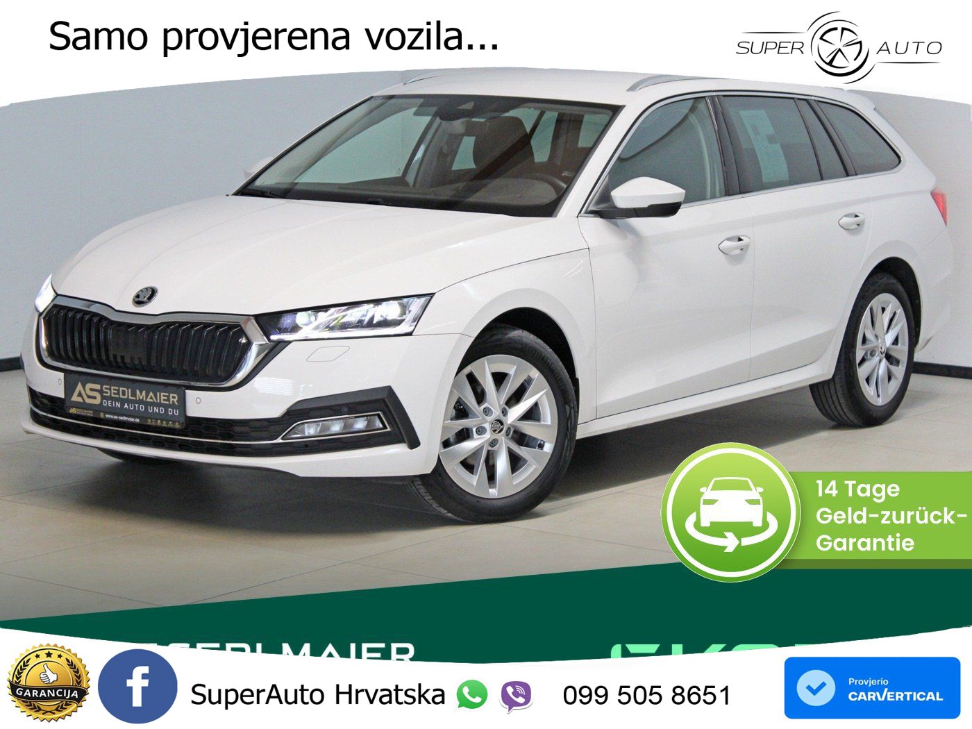 Škoda Octavia Combi 2.0 TDI (150 KS) DSG LED+GR SJED+ACC