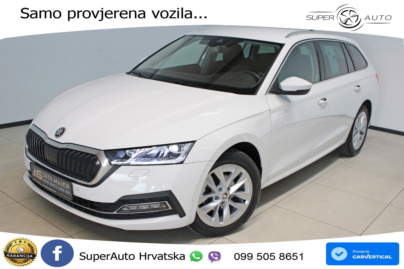 Škoda Octavia Combi 2.0 TDI (150 KS) DSG LED+GR SJED+ACC