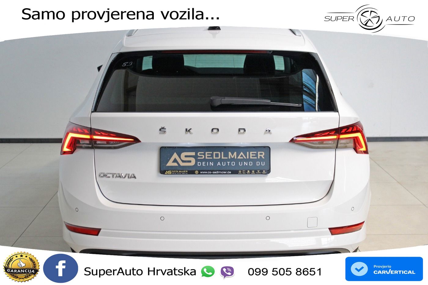 Škoda Octavia Combi 2.0 TDI (150 KS) DSG LED+GR SJED+ACC