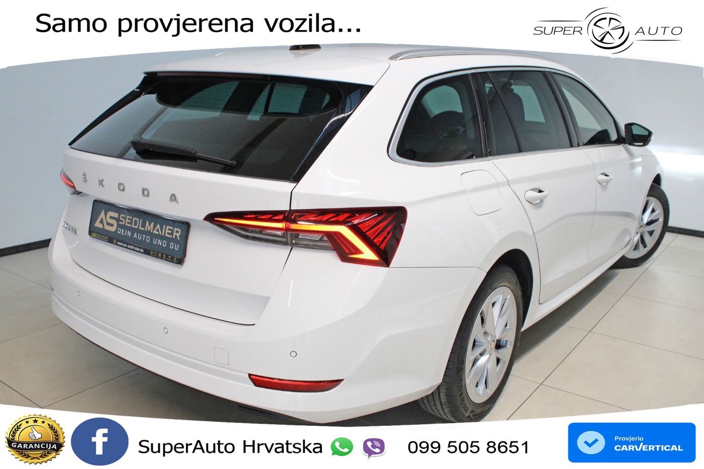 Škoda Octavia Combi 2.0 TDI (150 KS) DSG LED+GR SJED+ACC