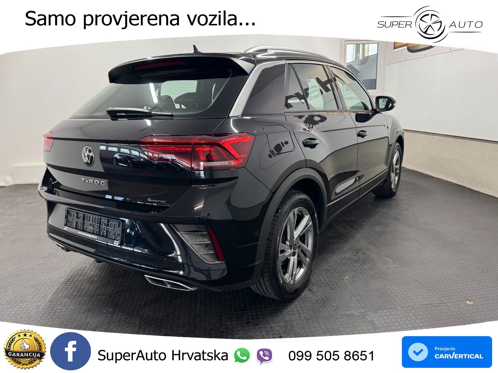 Volkswagen T-Roc 2.0 TSI (190 KS) 4M DSG R-Line LED+GR SJED+ACC