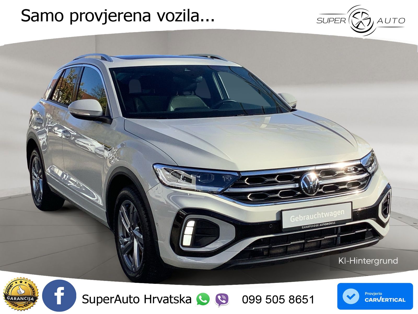 Volkswagen T-Roc 1.5 TSI (150 KS) DSG R-Line LED+GR SJED+ACC