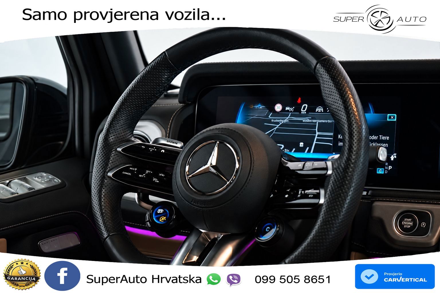Mercedes AMG G 63 Long V8 (585 KS) 4MATIC 9G-TRONIC AMG SPEEDSHIFT TCT LED+GR SJED+ACC