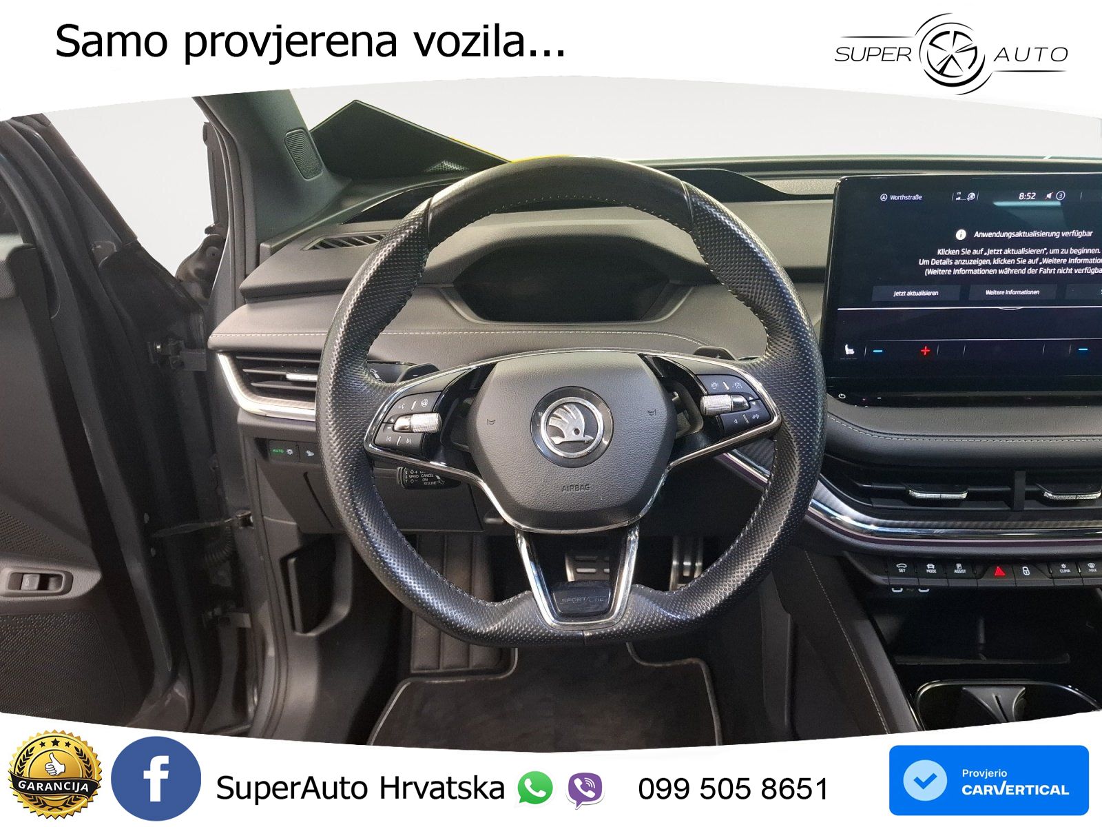 Škoda Enyaq iV 80x 82 kWh (265 KS) AWD SportLine LED+GR SJED+ACC