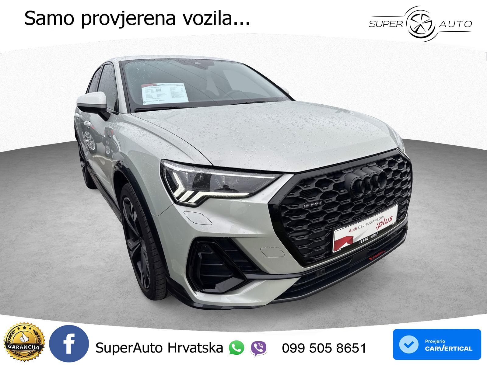 Audi Q3 Sportback 40 TDI (200 KS) quattro S tronic S line LED+GR SJED+ACC