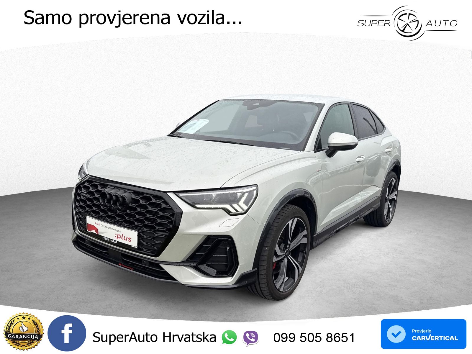 Audi Q3 Sportback 40 TDI (200 KS) quattro S tronic S line LED+GR SJED+ACC
