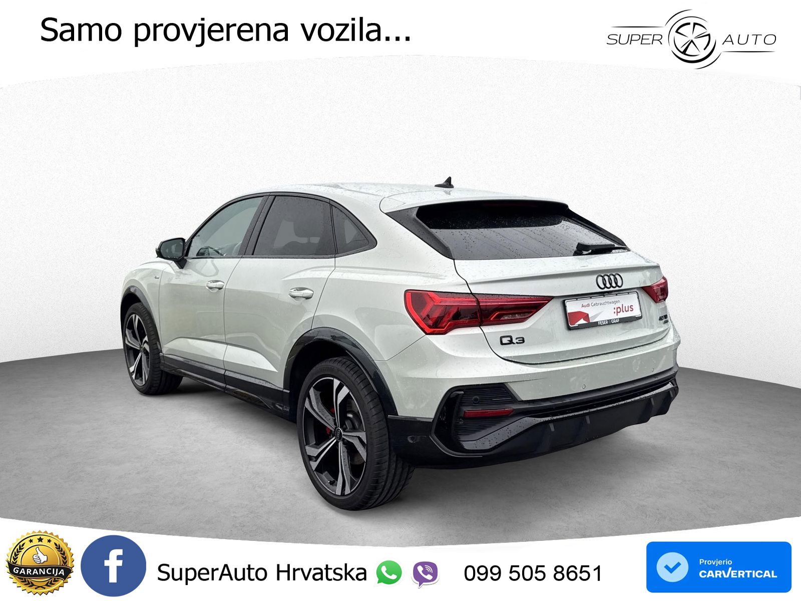 Audi Q3 Sportback 40 TDI (200 KS) quattro S tronic S line LED+GR SJED+ACC