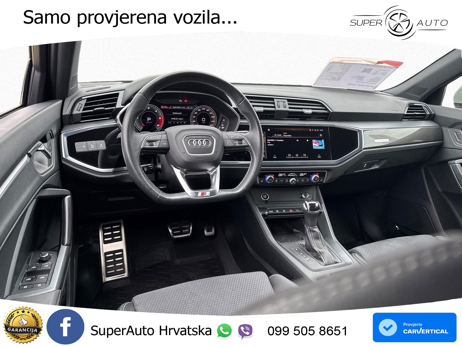 Audi Q3 Sportback 40 TDI (200 KS) quattro S tronic S line LED+GR SJED+ACC