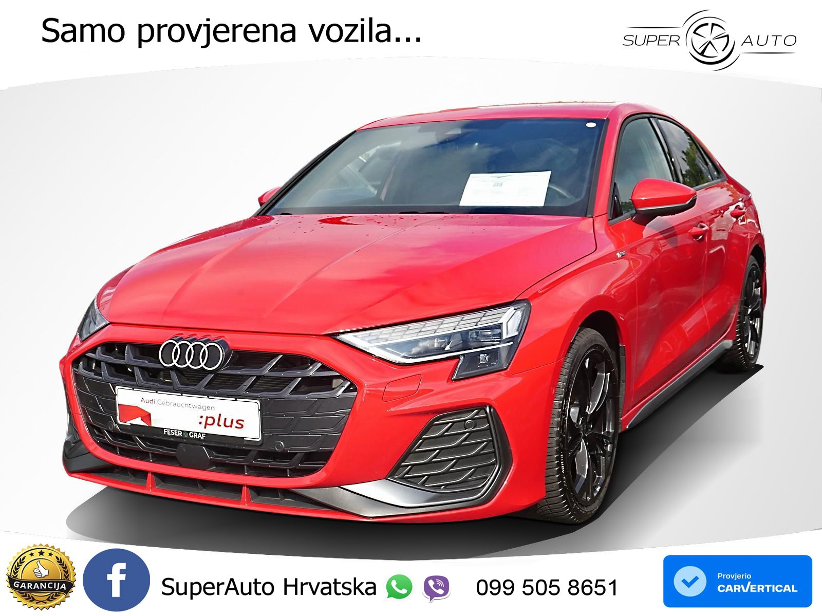 Audi A3 Limuzina 35 TFSI (150 KS) S tronic S line LED+GR SJED+ACC