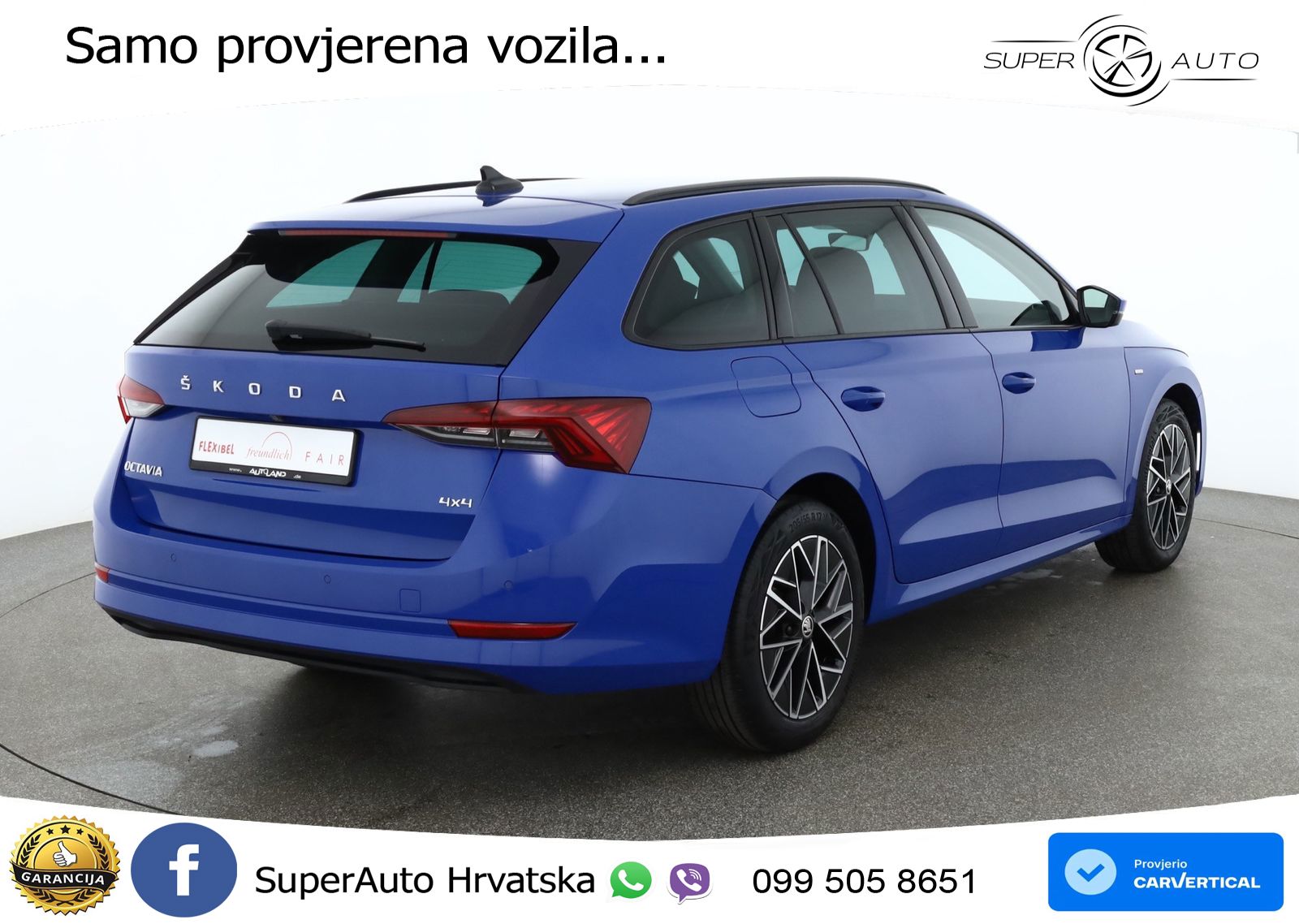 Škoda Octavia Combi 2.0 TDI (150 KS) 4x4 DSG LED+GR SJED+ACC