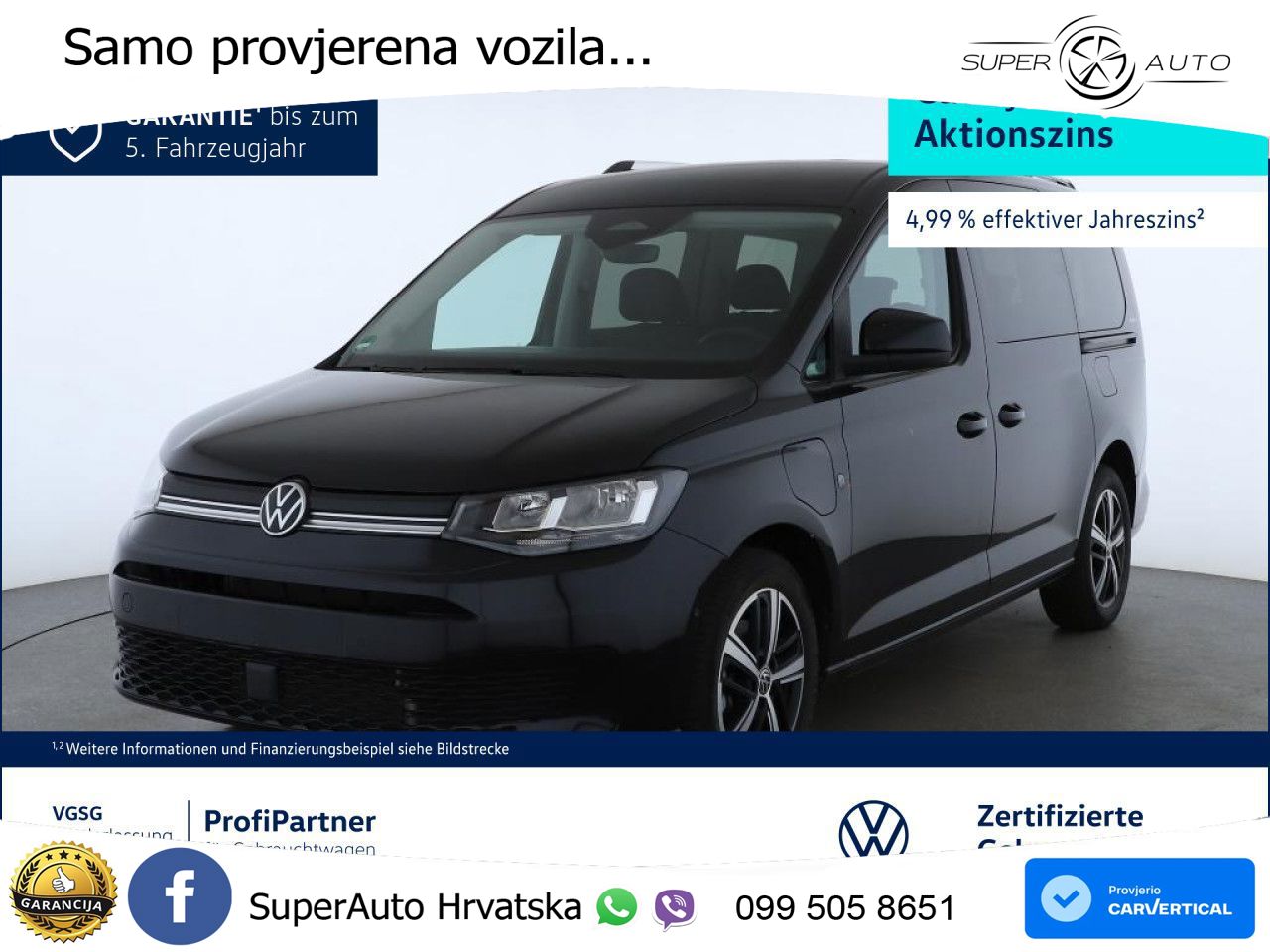 Volkswagen Caddy ENERGY Navi Klima Travel-Assist Kamera 116 KS