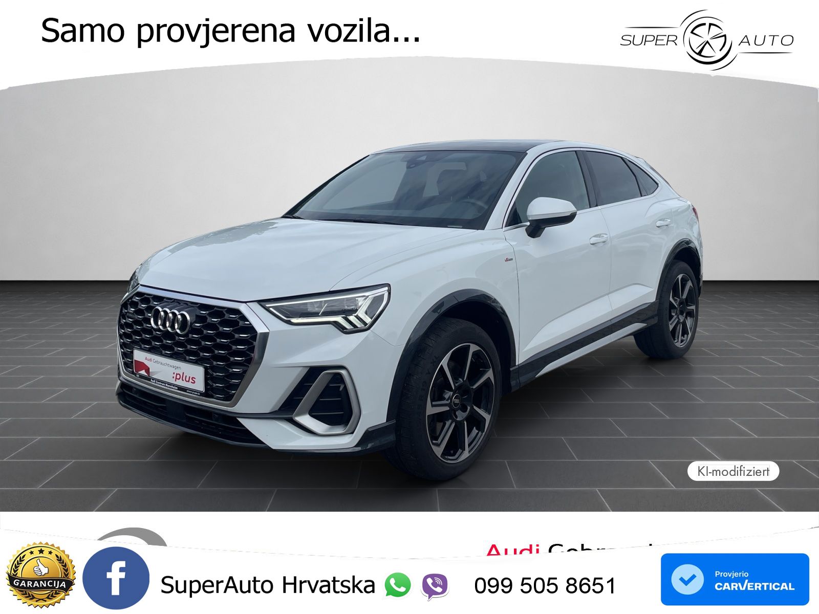Audi Q3 Sportback 40 TDI (200 KS) quattro S tronic S line LED+GR SJED+ACC