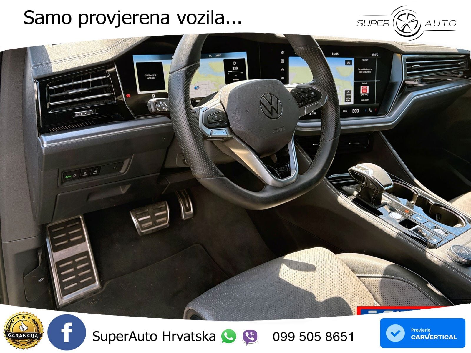 Volkswagen Touareg 3.0 V6 TDI (286 KS) 4MOTION Tiptronic R-Line ZRAČNI+ACC+GR SJED+KAM+PANO