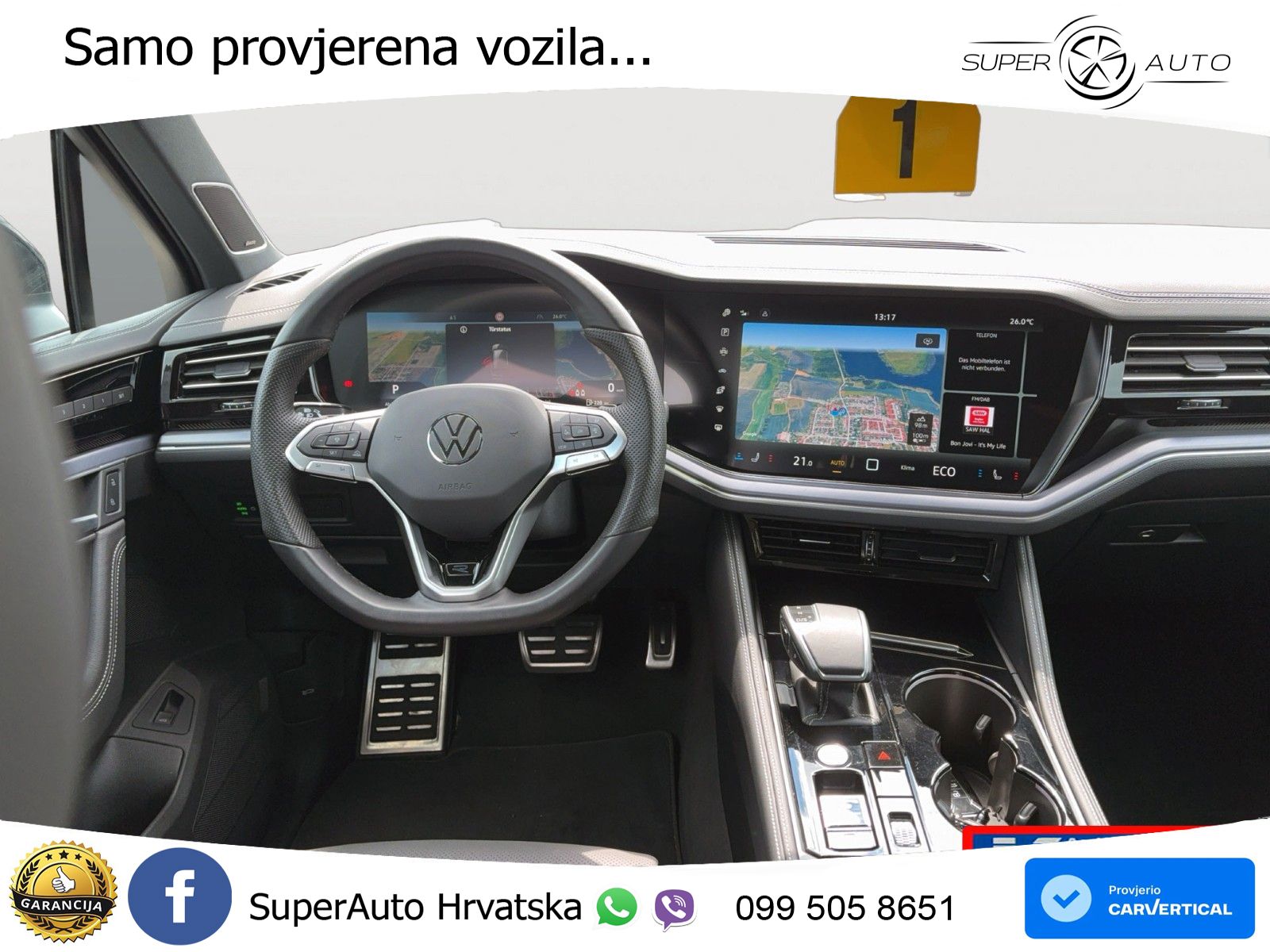 Volkswagen Touareg 3.0 V6 TDI (286 KS) 4MOTION Tiptronic R-Line ZRAČNI+ACC+GR SJED+KAM+PANO