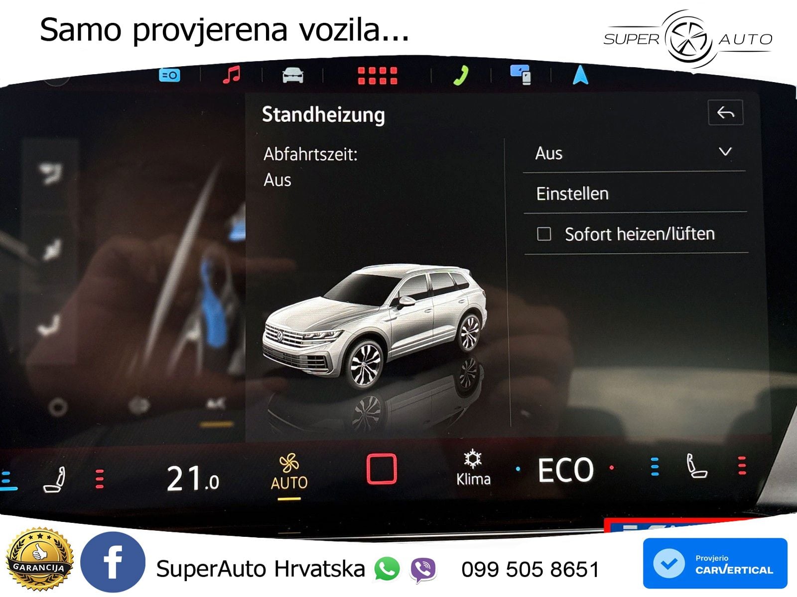 Volkswagen Touareg 3.0 V6 TDI (286 KS) 4MOTION Tiptronic R-Line ZRAČNI+ACC+GR SJED+KAM+PANO