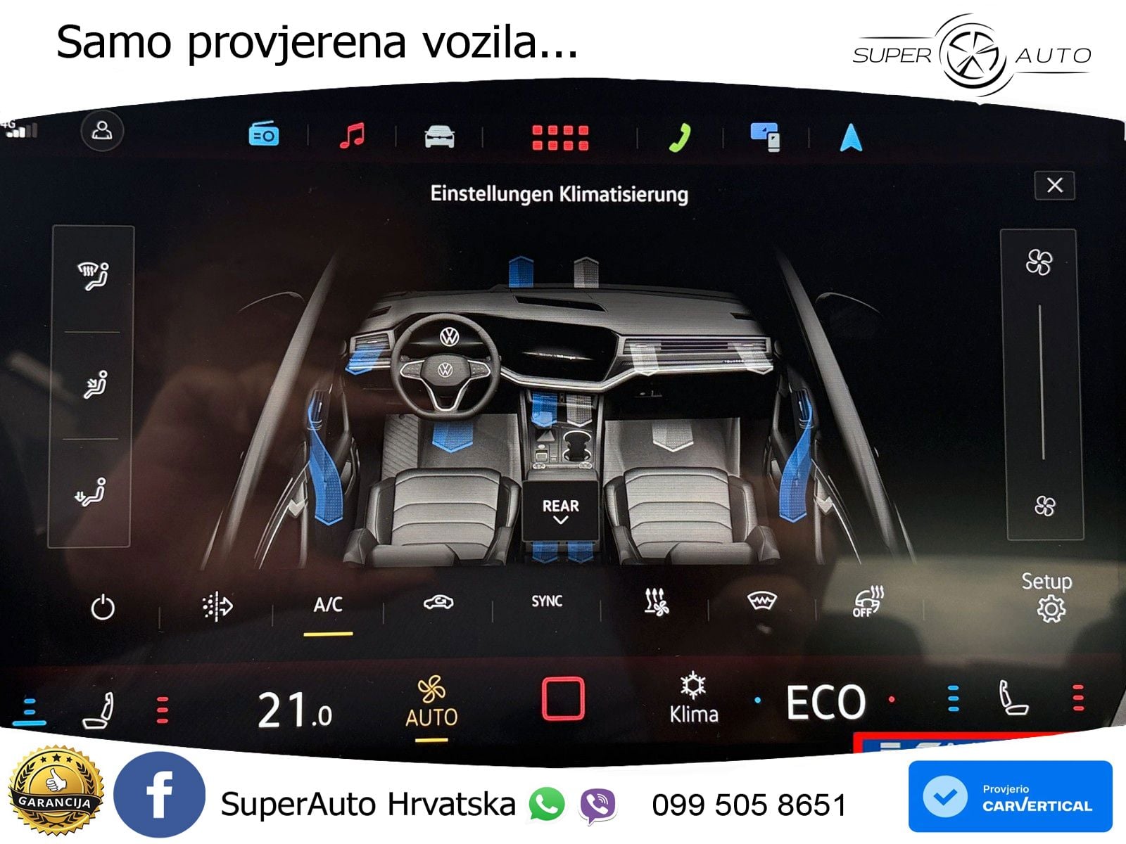 Volkswagen Touareg 3.0 V6 TDI (286 KS) 4MOTION Tiptronic R-Line ZRAČNI+ACC+GR SJED+KAM+PANO