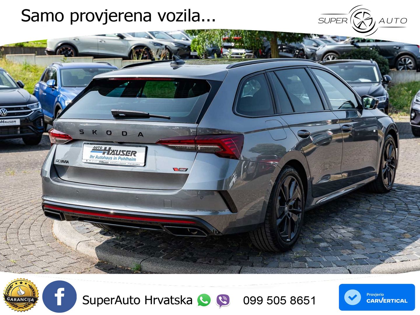Škoda Octavia Combi RS 2.0 TSI (265 KS) DSG LED+GR SJED+ACC