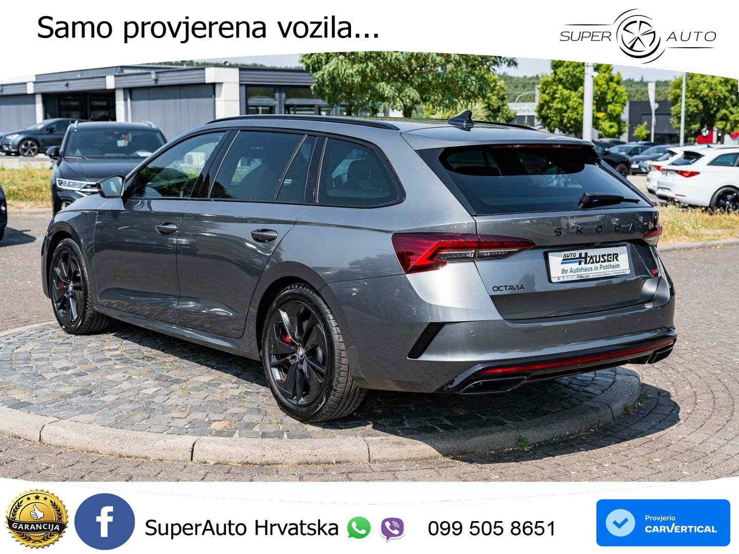Škoda Octavia Combi RS 2.0 TSI (265 KS) DSG LED+GR SJED+ACC