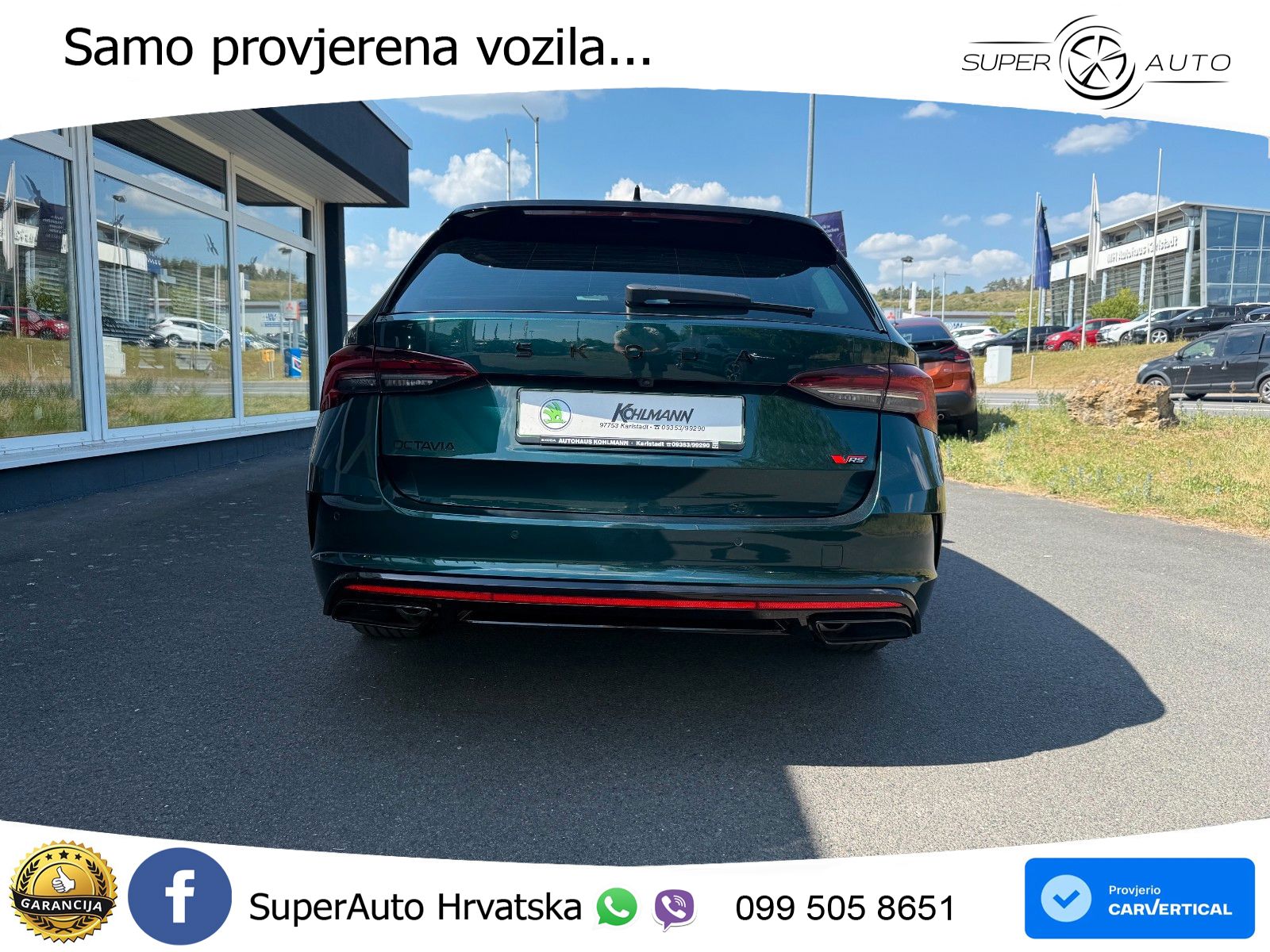 Škoda Octavia Combi RS 2.0 TSI (265 KS) DSG LED+GR SJED+ACC