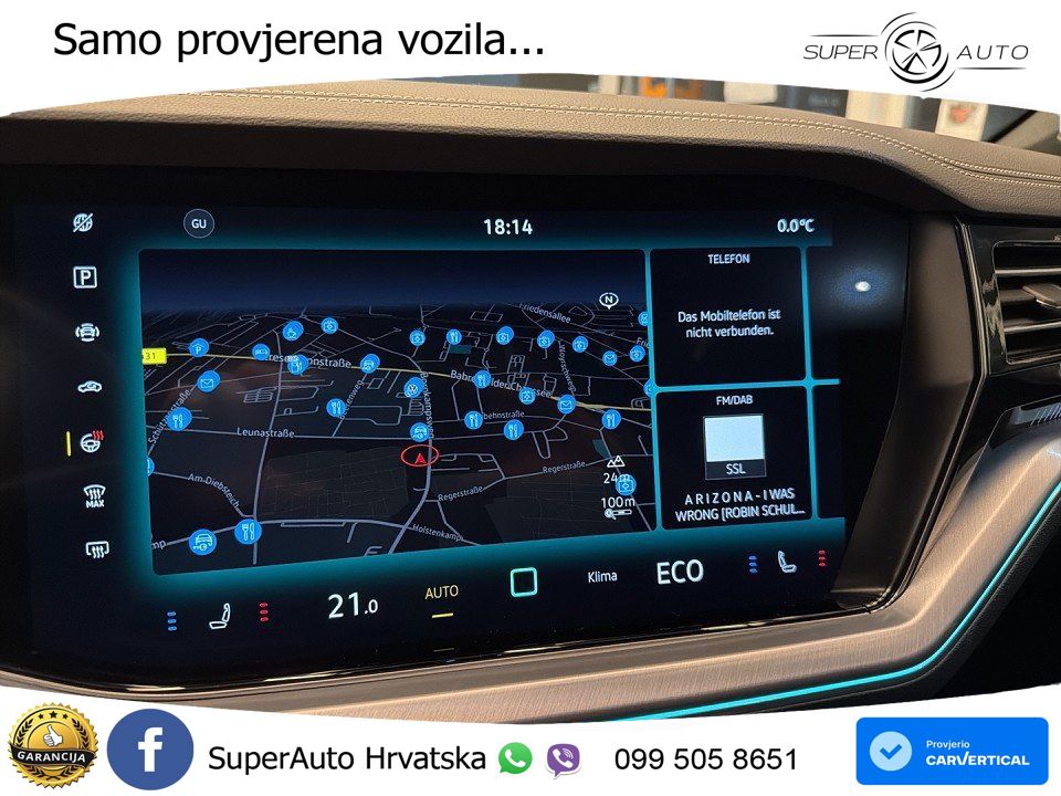 Volkswagen Touareg 3.0 V6 TDI (286 KS) 4MOTION Tiptronic R-Line ZRAČNI+ACC+GR SJED+KAM+PANO