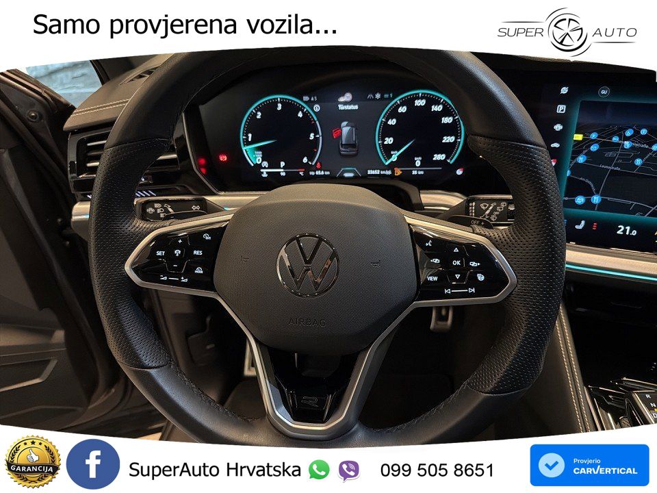 Volkswagen Touareg 3.0 V6 TDI (286 KS) 4MOTION Tiptronic R-Line ZRAČNI+ACC+GR SJED+KAM+PANO