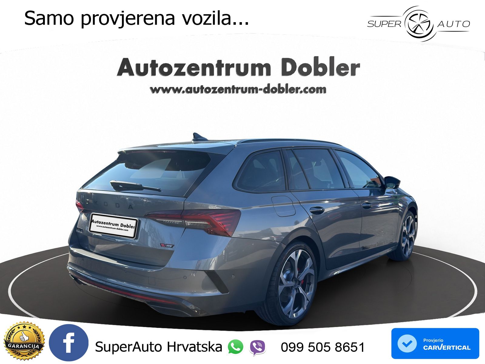 Škoda Octavia Combi RS 2.0 TSI (265 KS) DSG MATRIX+GR SJED+KAM