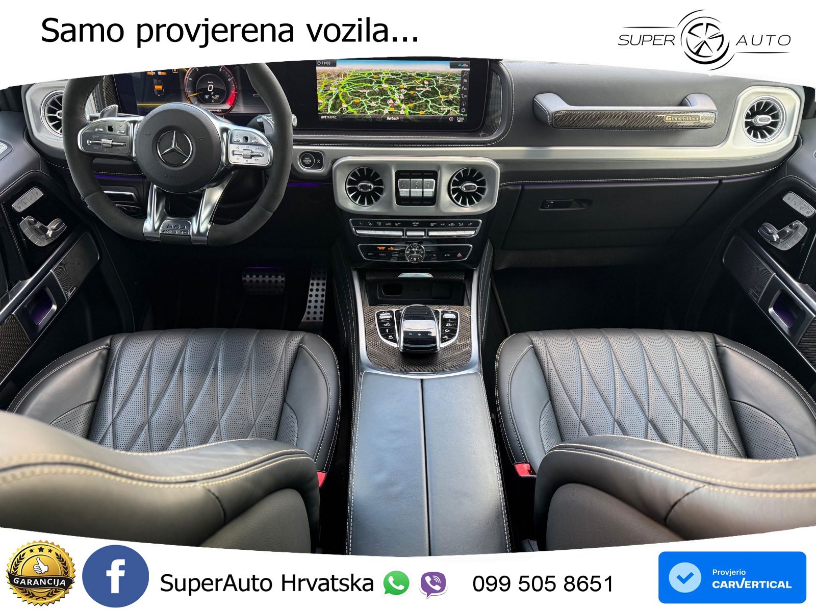 Mercedes AMG G 63 Long V8 (585 KS) 4MATIC 9G-TRONIC AMG SPEEDSHIFT PLUS Superior ACC+GR SJED+360+PANO