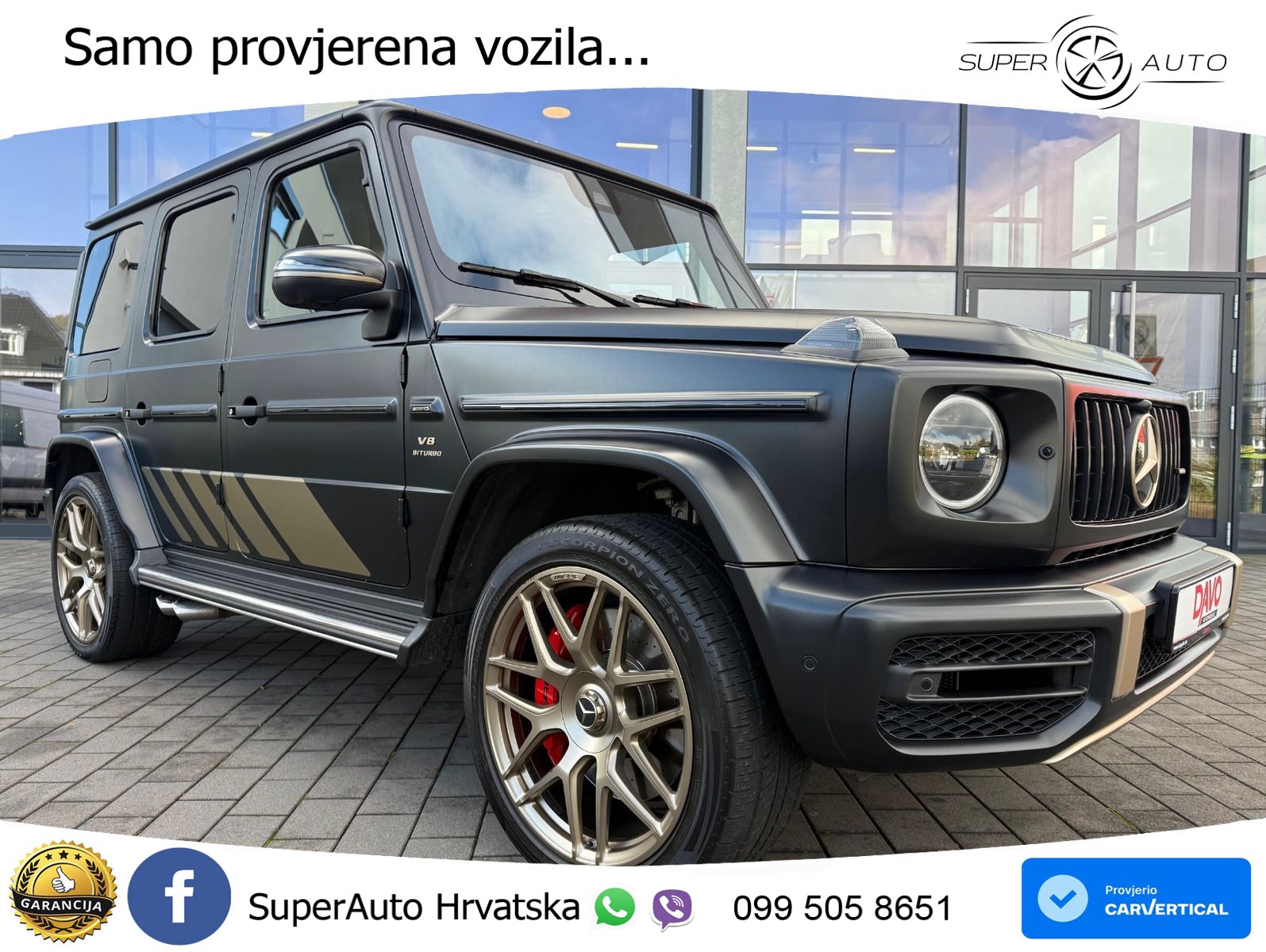 Mercedes AMG G 63 Long V8 (585 KS) 4MATIC 9G-TRONIC AMG SPEEDSHIFT PLUS Superior ACC+GR SJED+360+PANO