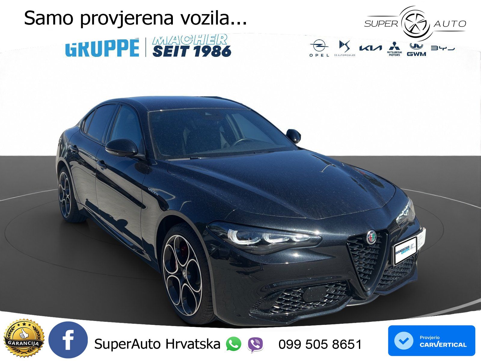Alfa Romeo Giulia 2.0 Turbo (280 KS) AWD Automatic LED+GR SJED+ACC