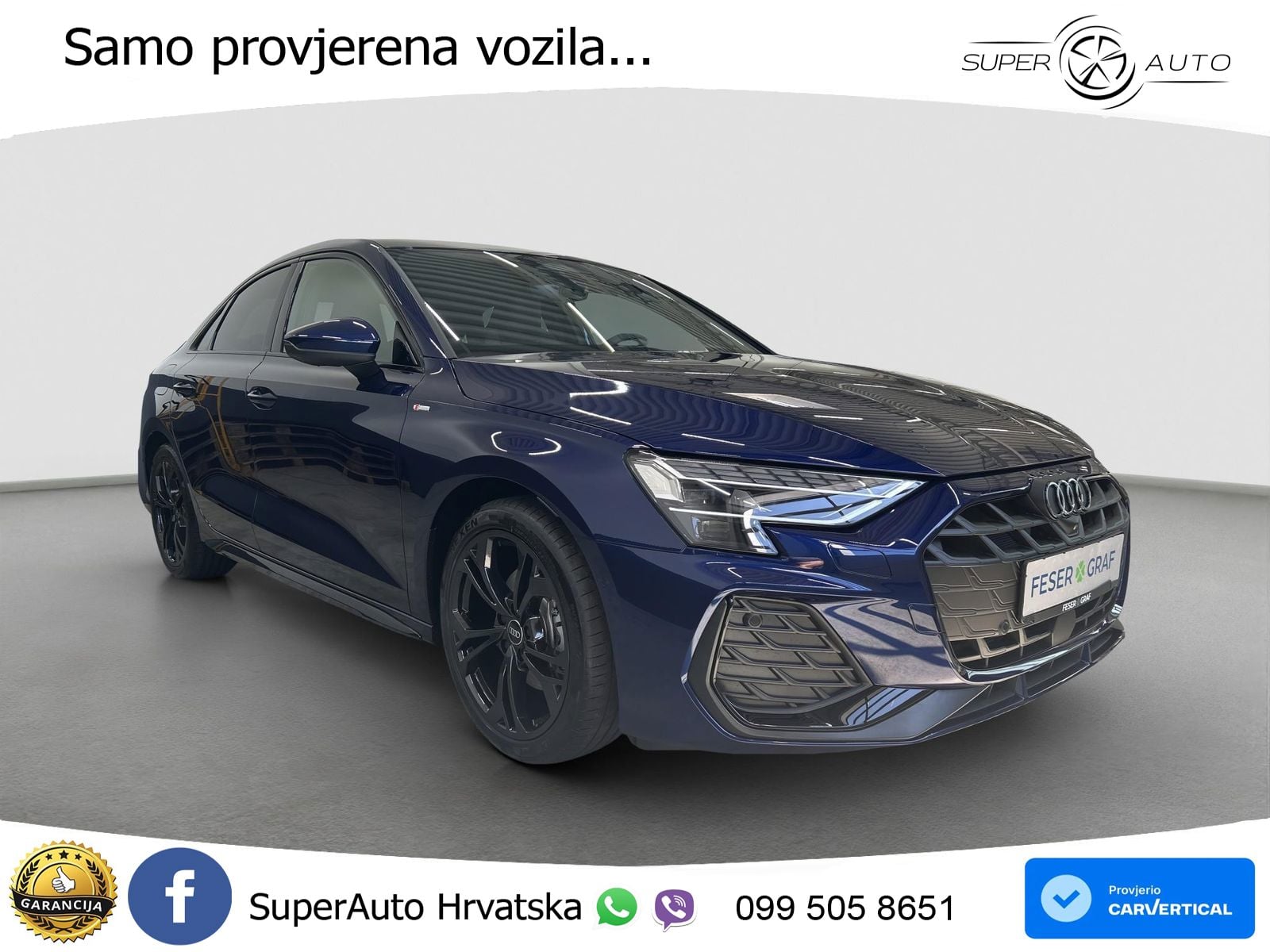 Audi A3 Limuzina 40 TFSI (204 KS) quattro S tronic S line ACC+GR SJED+360+PANO