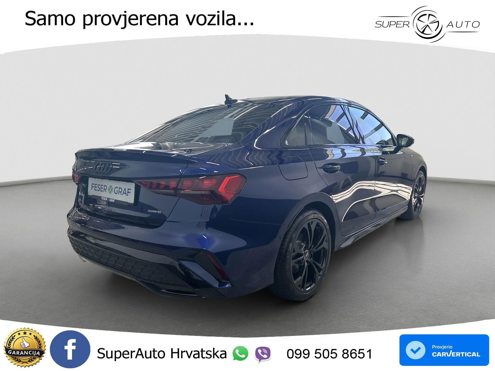 Audi A3 Limuzina 40 TFSI (204 KS) quattro S tronic S line ACC+GR SJED+360+PANO