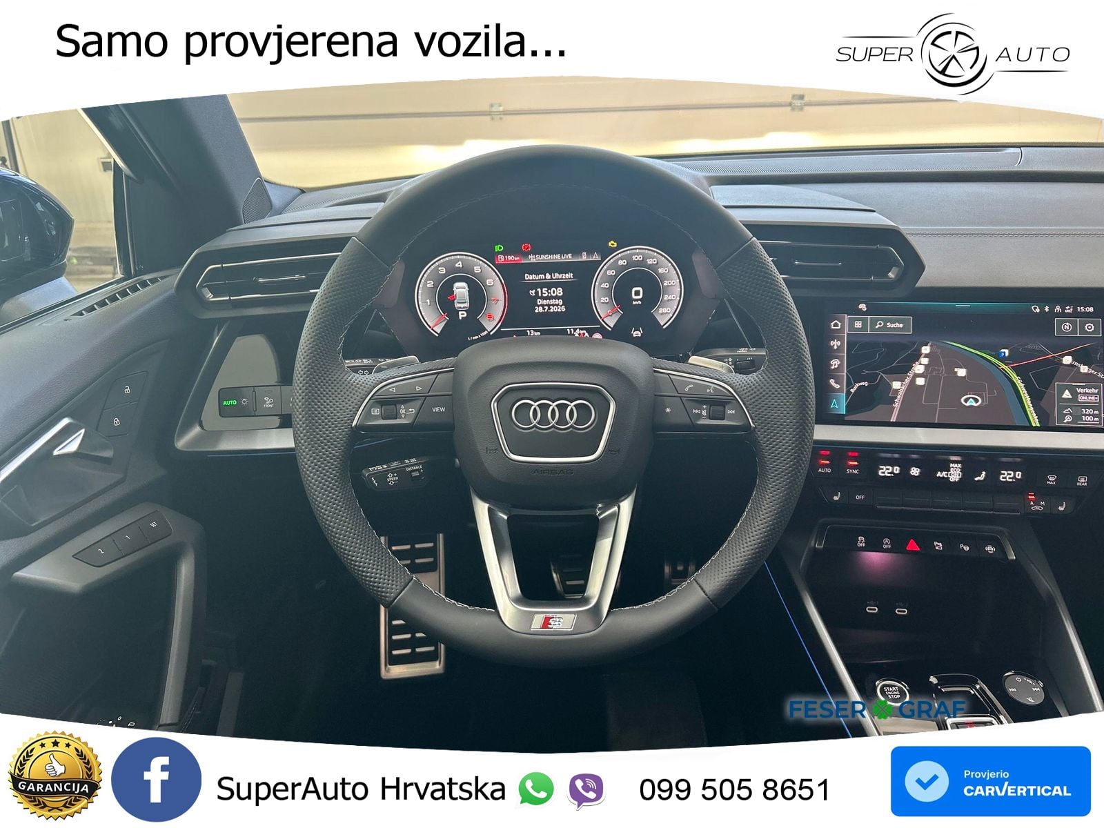 Audi A3 Limuzina 40 TFSI (204 KS) quattro S tronic S line ACC+GR SJED+360+PANO