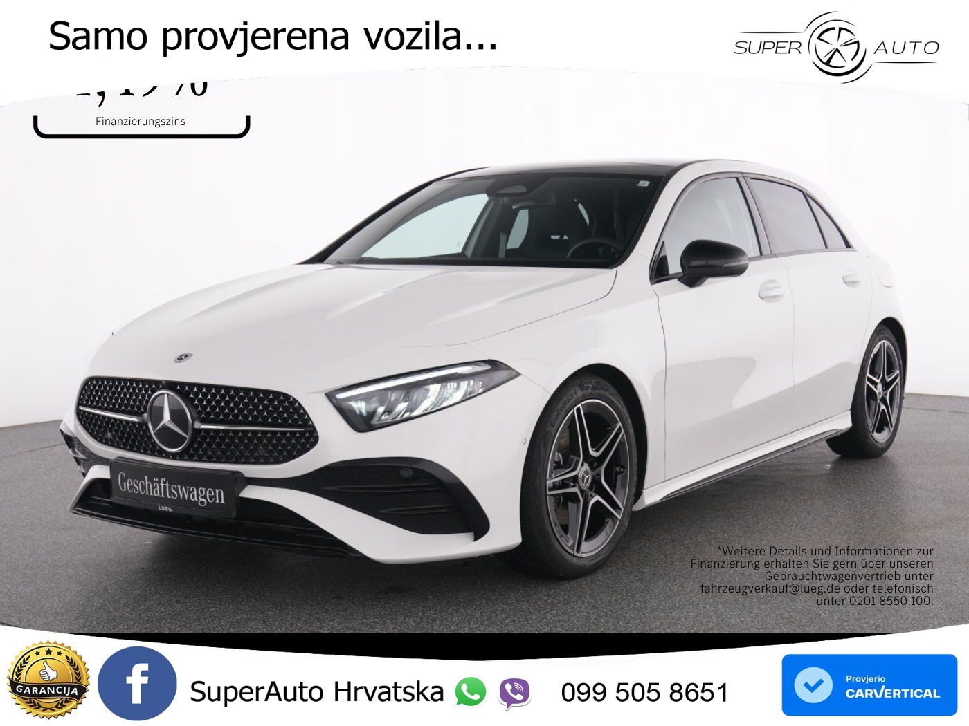 Mercedes-Benz A 180d 8G-DCT AMG LED+GR SJED+ACC