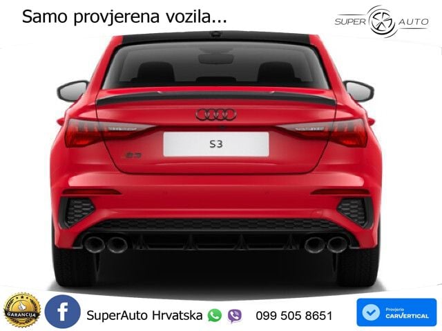 Audi S3 Limuzina 2.0 TFSI (310 KS) quattro S tronic MATRIX+GR SJED+KAM