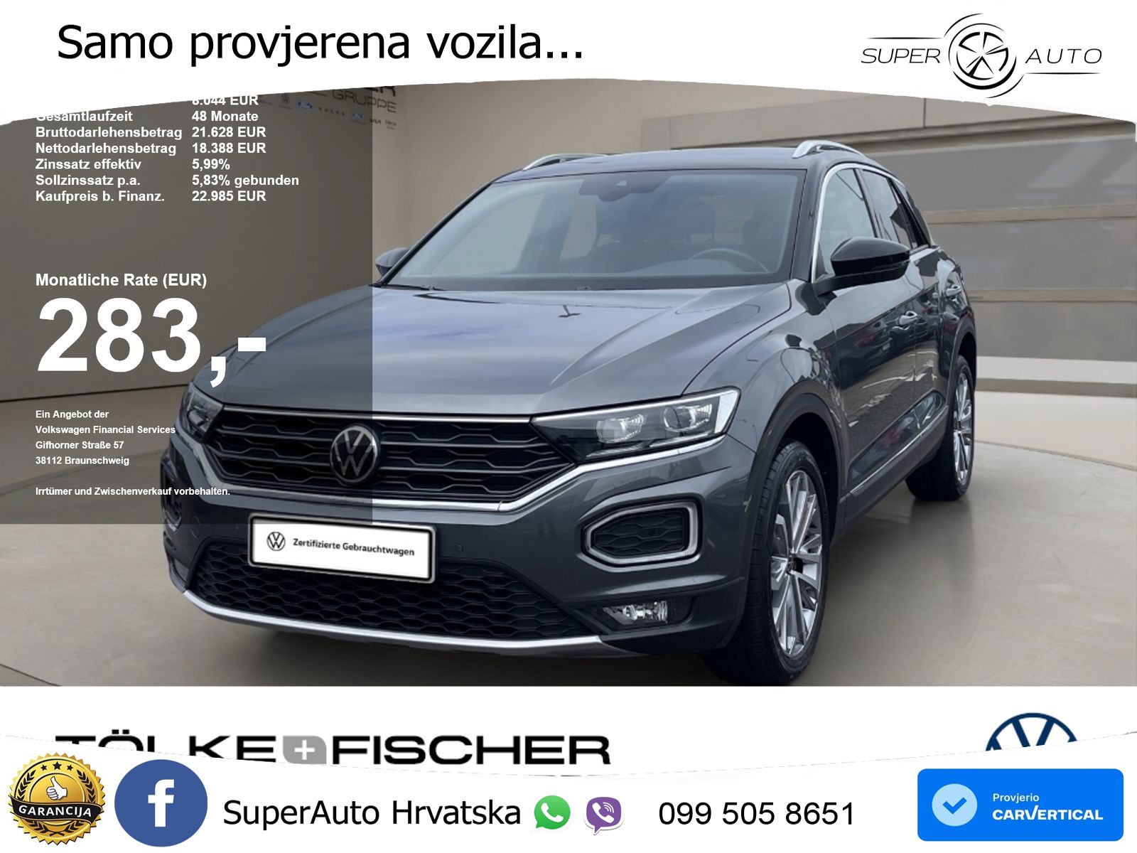 Volkswagen T-Roc I 1.5 TSI (150 KS) DSG LED+GR SJED+ACC