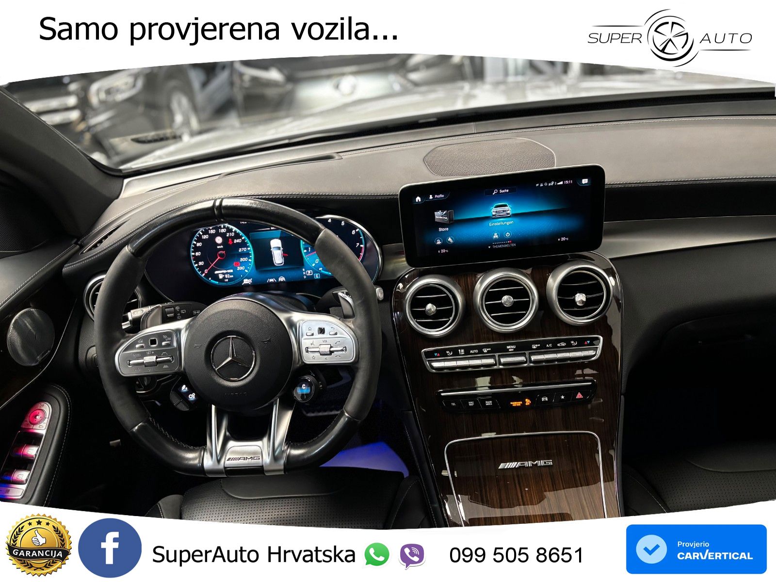 Mercedes AMG GLC 63 S V8 (510 KS) 4MATIC+ MCT ACC+HEAD+GR SJED+360+PANO
